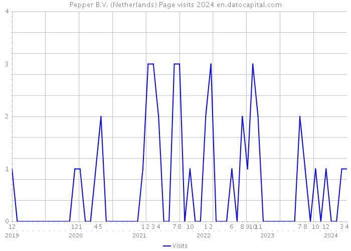 Pepper B.V. (Netherlands) Page visits 2024 