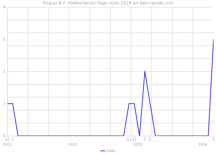 Regius B.V. (Netherlands) Page visits 2024 