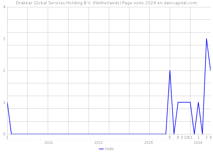 Drakkar Global Services Holding B.V. (Netherlands) Page visits 2024 