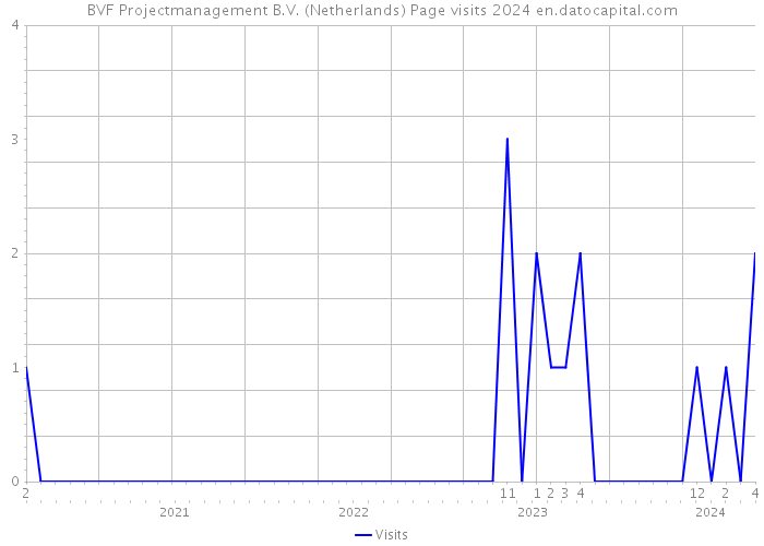 BVF Projectmanagement B.V. (Netherlands) Page visits 2024 