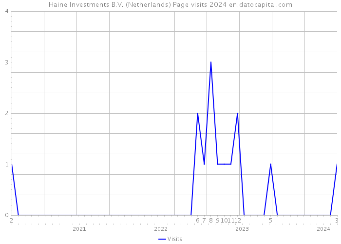 Haine Investments B.V. (Netherlands) Page visits 2024 