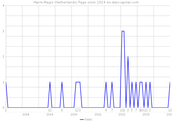 Harm Magis (Netherlands) Page visits 2024 