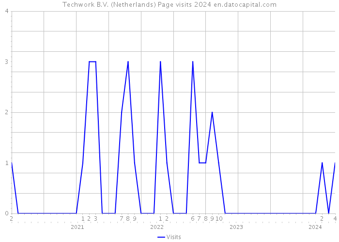 Techwork B.V. (Netherlands) Page visits 2024 