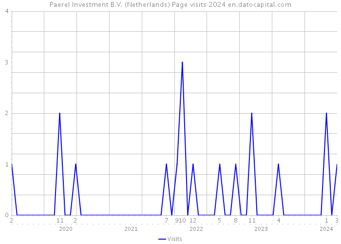 Paerel Investment B.V. (Netherlands) Page visits 2024 