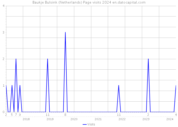 Baukje Bulsink (Netherlands) Page visits 2024 