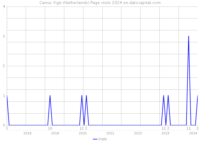 Cansu Yigit (Netherlands) Page visits 2024 