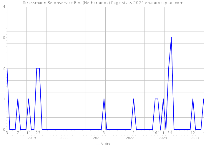 Strassmann Betonservice B.V. (Netherlands) Page visits 2024 