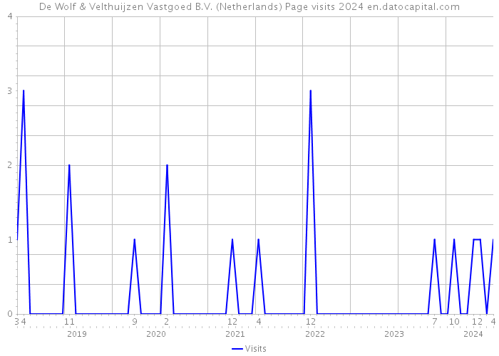 De Wolf & Velthuijzen Vastgoed B.V. (Netherlands) Page visits 2024 