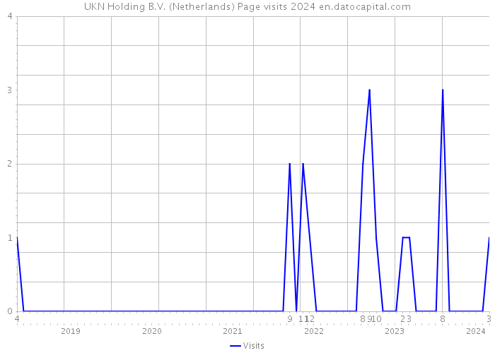 UKN Holding B.V. (Netherlands) Page visits 2024 