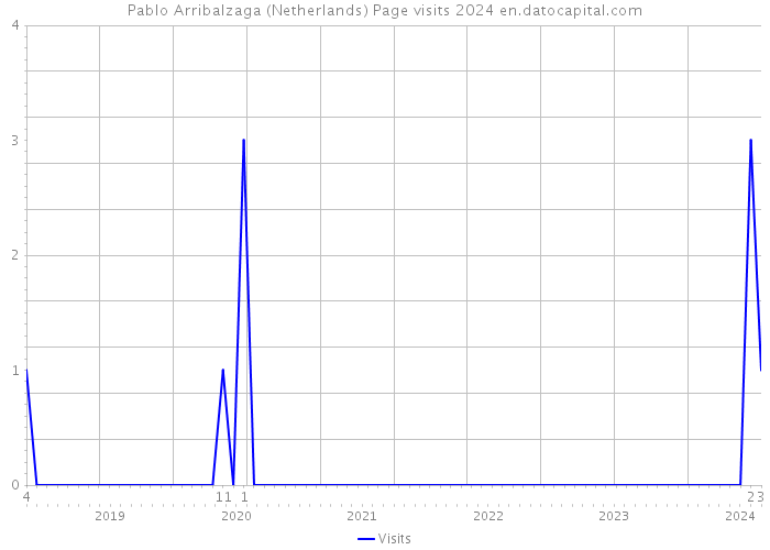Pablo Arribalzaga (Netherlands) Page visits 2024 