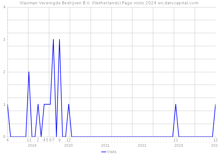 Vlasman Verenigde Bedrijven B.V. (Netherlands) Page visits 2024 