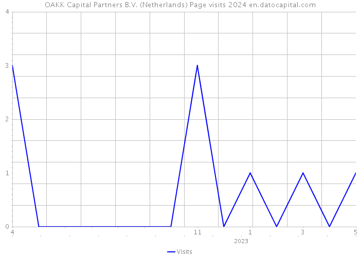 OAKK Capital Partners B.V. (Netherlands) Page visits 2024 