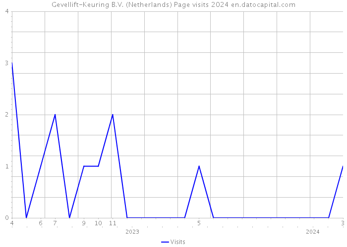 Gevellift-Keuring B.V. (Netherlands) Page visits 2024 