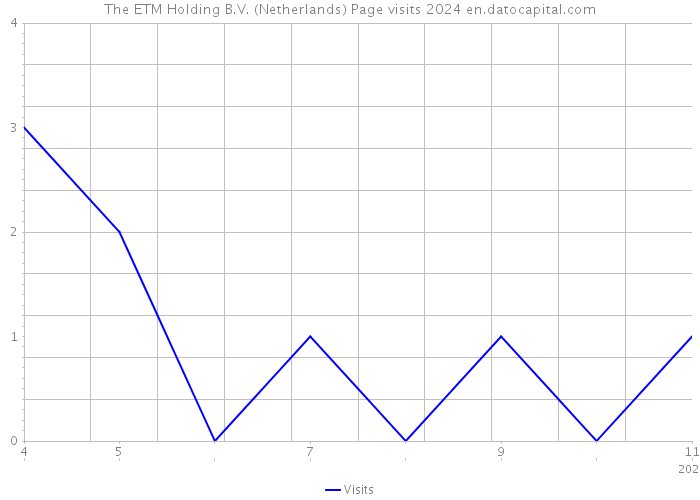 The ETM Holding B.V. (Netherlands) Page visits 2024 