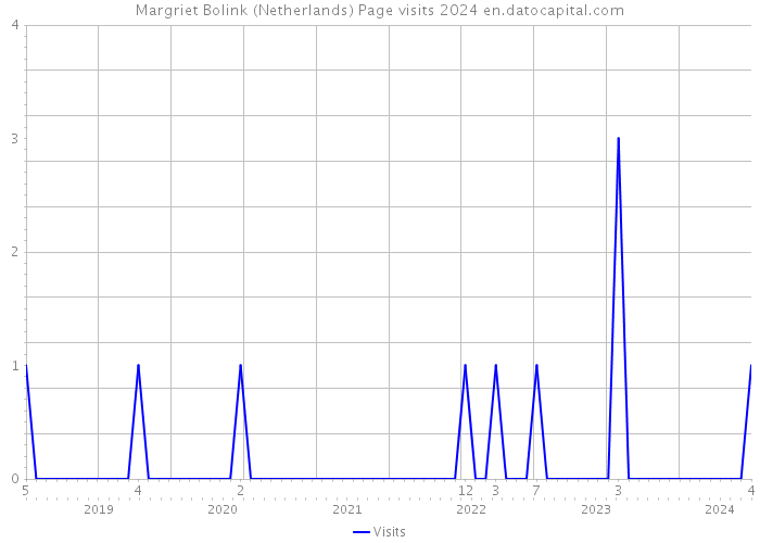 Margriet Bolink (Netherlands) Page visits 2024 