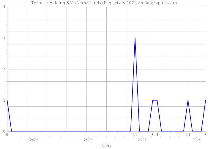 TeamUp Holding B.V. (Netherlands) Page visits 2024 
