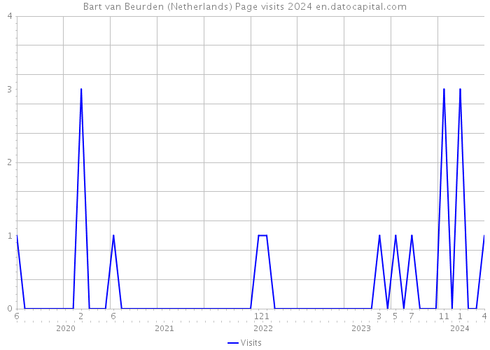 Bart van Beurden (Netherlands) Page visits 2024 