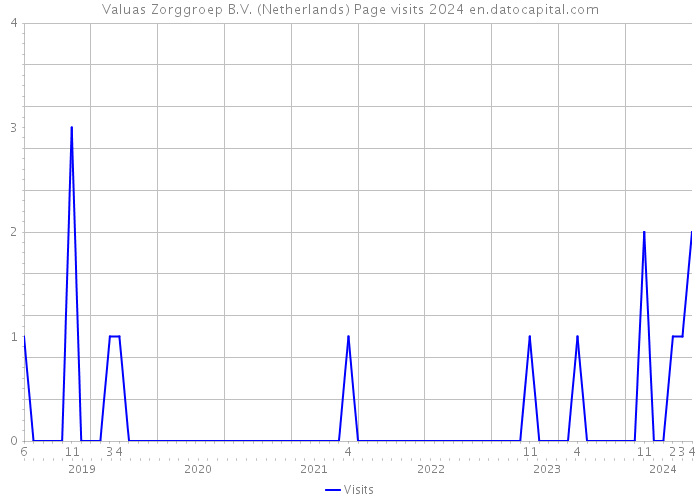 Valuas Zorggroep B.V. (Netherlands) Page visits 2024 