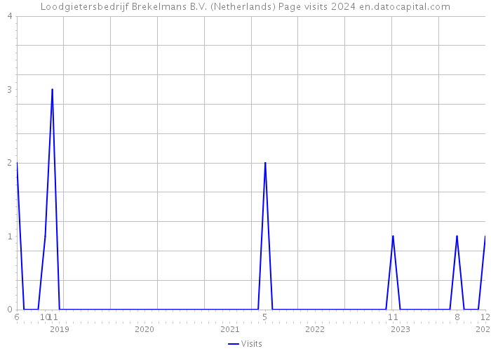 Loodgietersbedrijf Brekelmans B.V. (Netherlands) Page visits 2024 