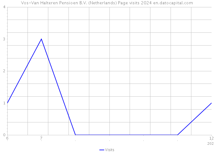 Vos-Van Halteren Pensioen B.V. (Netherlands) Page visits 2024 