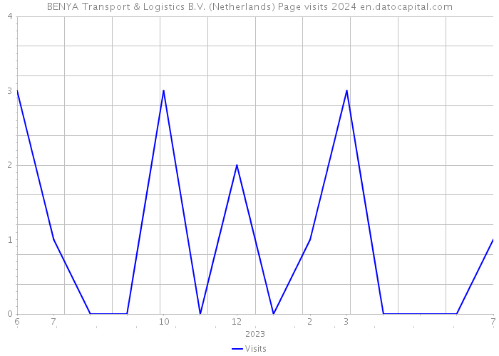 BENYA Transport & Logistics B.V. (Netherlands) Page visits 2024 