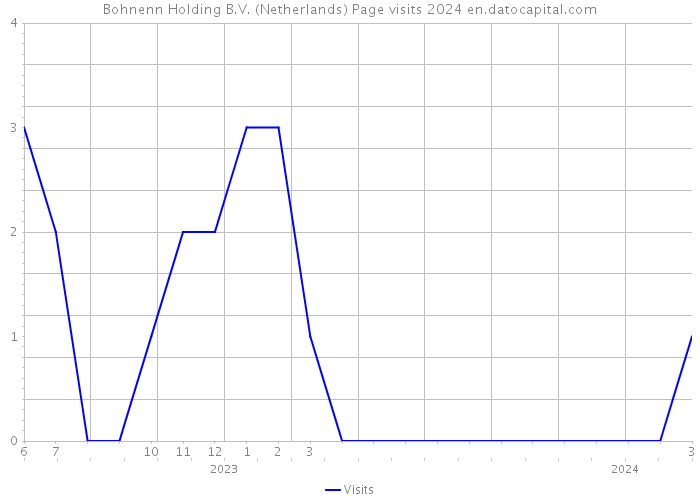 Bohnenn Holding B.V. (Netherlands) Page visits 2024 
