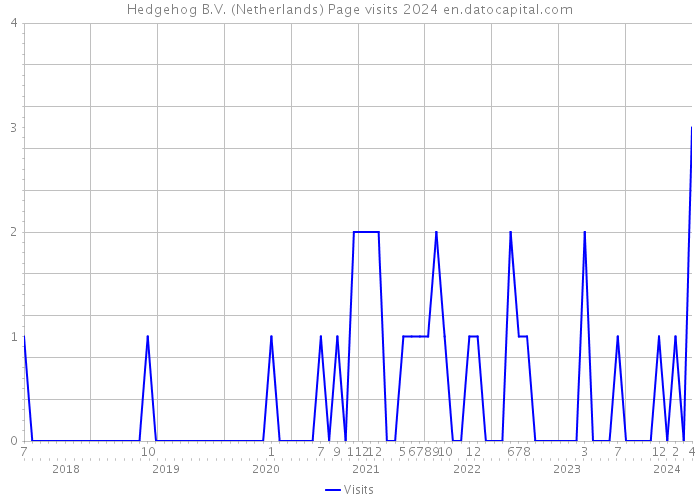 Hedgehog B.V. (Netherlands) Page visits 2024 