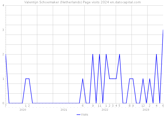 Valentijn Schoemaker (Netherlands) Page visits 2024 