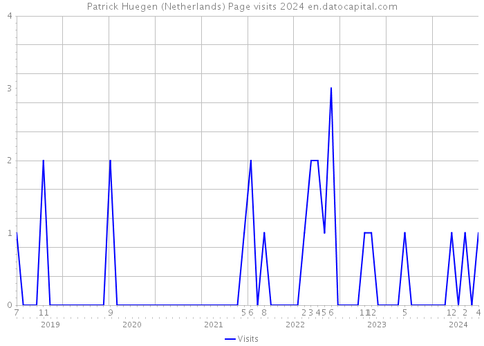 Patrick Huegen (Netherlands) Page visits 2024 