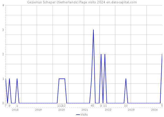Gezienus Scheper (Netherlands) Page visits 2024 