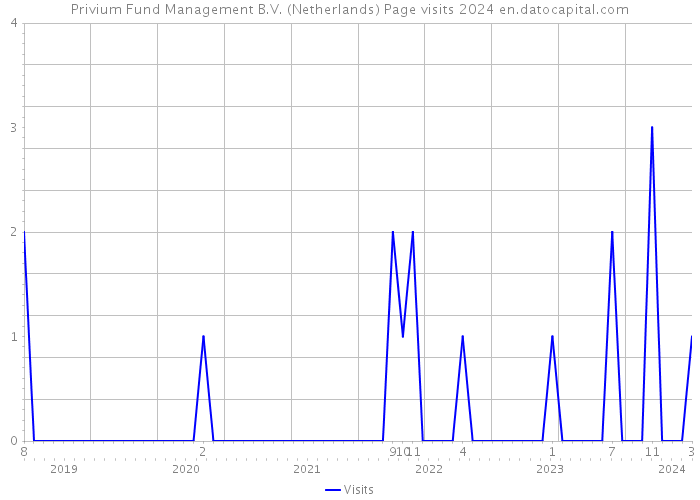Privium Fund Management B.V. (Netherlands) Page visits 2024 