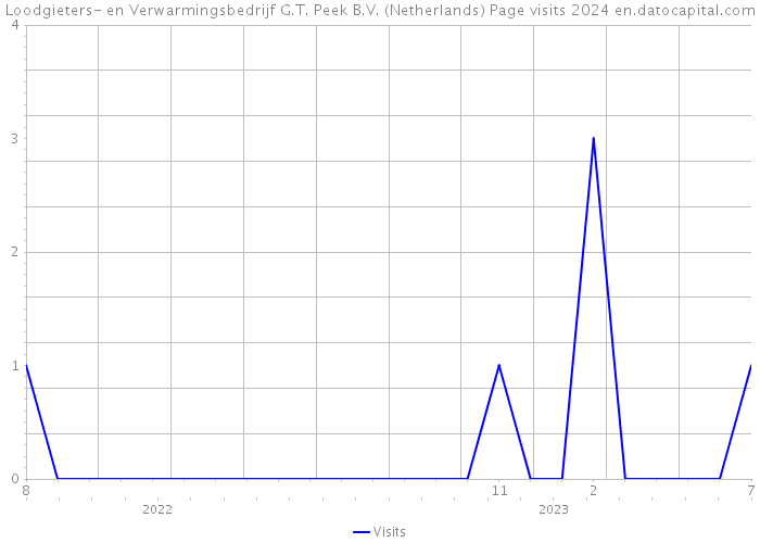 Loodgieters- en Verwarmingsbedrijf G.T. Peek B.V. (Netherlands) Page visits 2024 