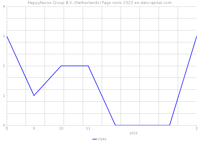 HappyNurse Group B.V. (Netherlands) Page visits 2023 