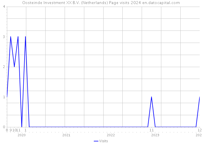 Oosteinde Investment XX B.V. (Netherlands) Page visits 2024 