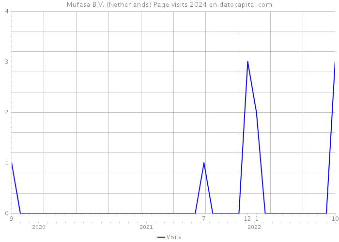 Mufasa B.V. (Netherlands) Page visits 2024 