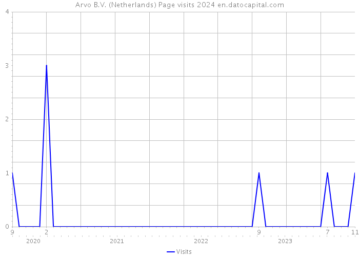 Arvo B.V. (Netherlands) Page visits 2024 