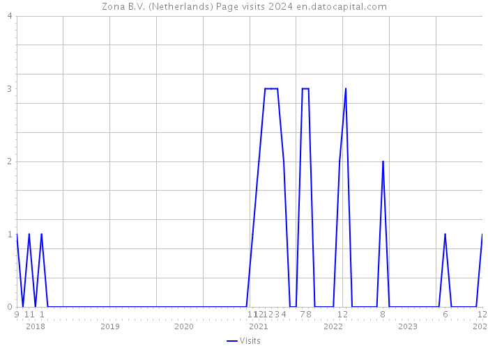 Zona B.V. (Netherlands) Page visits 2024 
