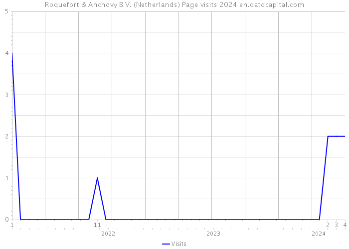 Roquefort & Anchovy B.V. (Netherlands) Page visits 2024 