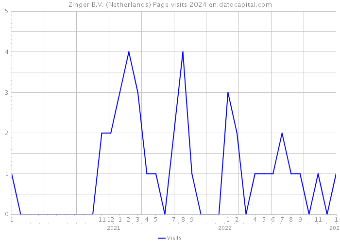 Zinger B.V. (Netherlands) Page visits 2024 