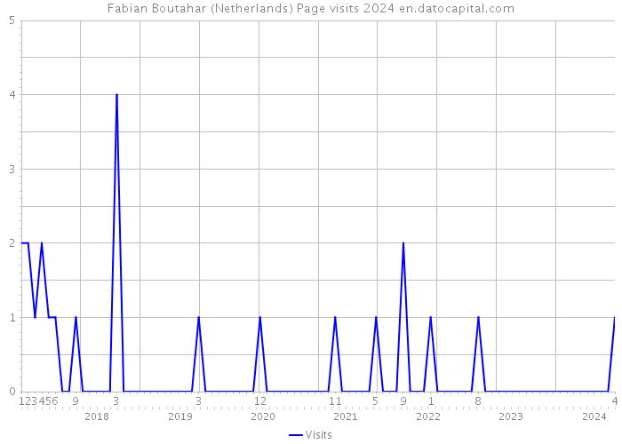 Fabian Boutahar (Netherlands) Page visits 2024 