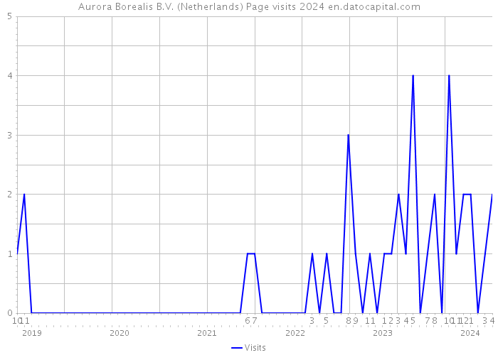 Aurora Borealis B.V. (Netherlands) Page visits 2024 
