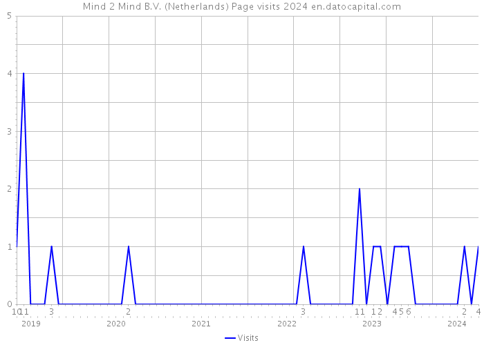 Mind 2 Mind B.V. (Netherlands) Page visits 2024 