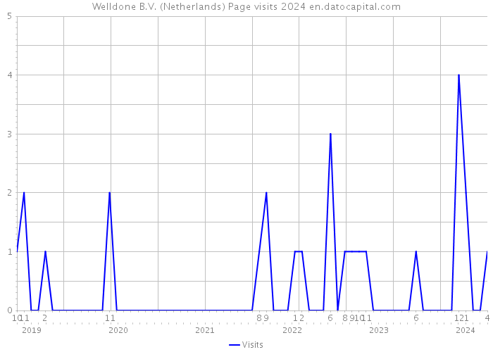 Welldone B.V. (Netherlands) Page visits 2024 