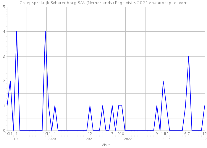 Groepspraktijk Scharenborg B.V. (Netherlands) Page visits 2024 