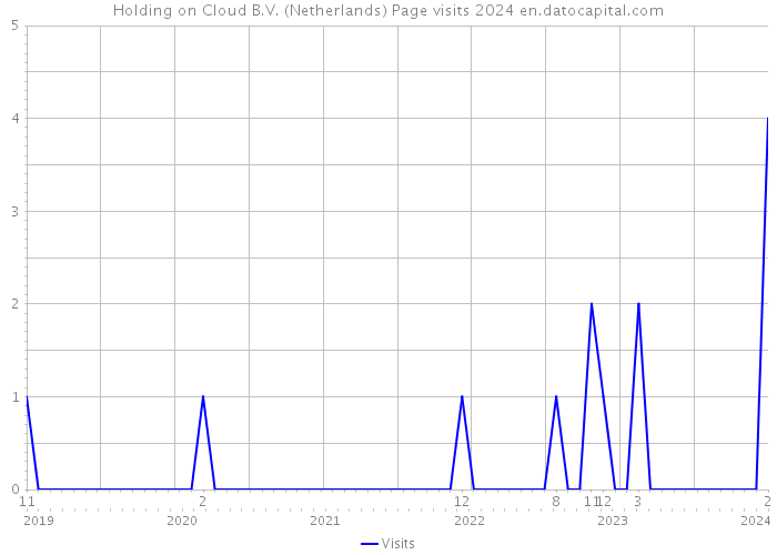 Holding on Cloud B.V. (Netherlands) Page visits 2024 