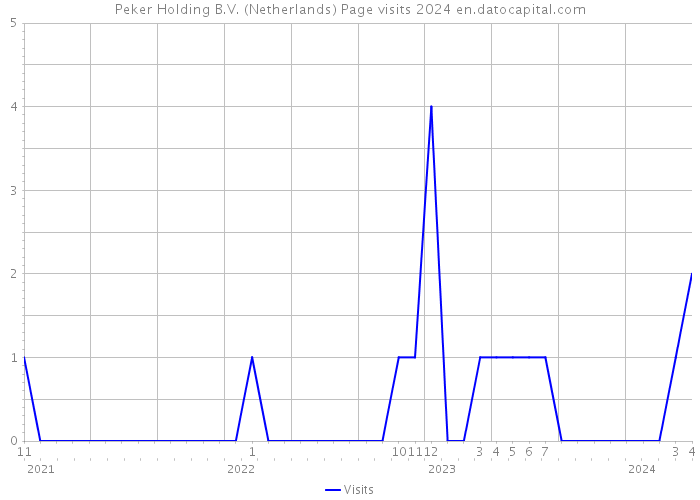 Peker Holding B.V. (Netherlands) Page visits 2024 