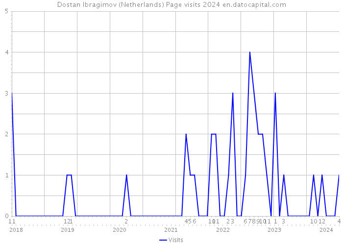 Dostan Ibragimov (Netherlands) Page visits 2024 