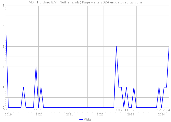 VDH Holding B.V. (Netherlands) Page visits 2024 