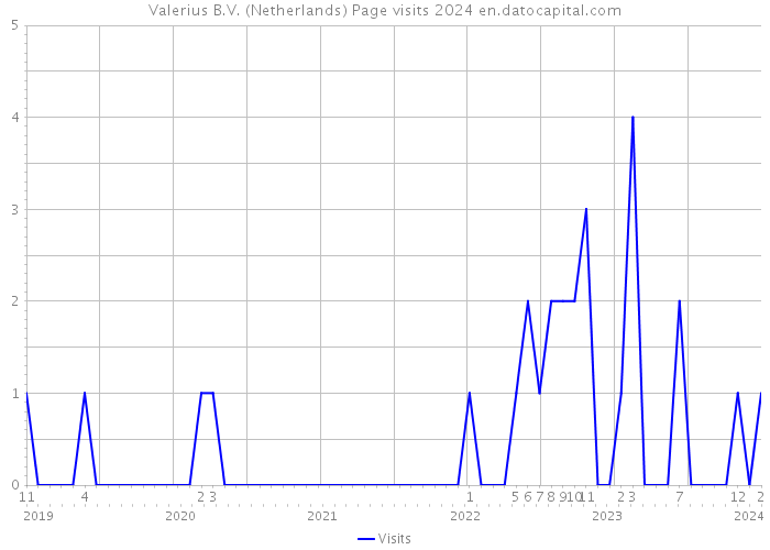 Valerius B.V. (Netherlands) Page visits 2024 