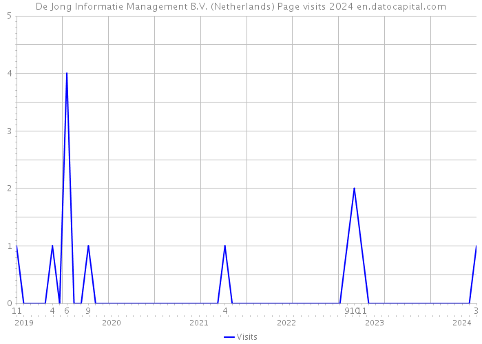 De Jong Informatie Management B.V. (Netherlands) Page visits 2024 